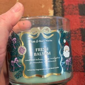 Brand new and never used, Bath and Body works 3 wick fresh balsam candle